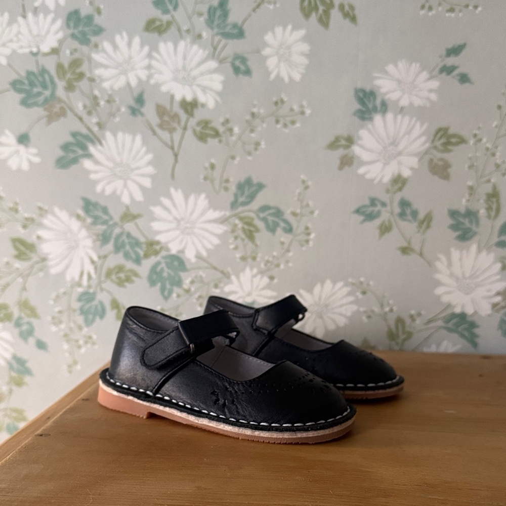 L’Amour Black Kids Mary Jane Shoes